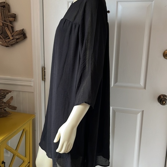 h&m Black Sheer Sleeves Tunic Shift Dress 14 - Picture 4 of 10